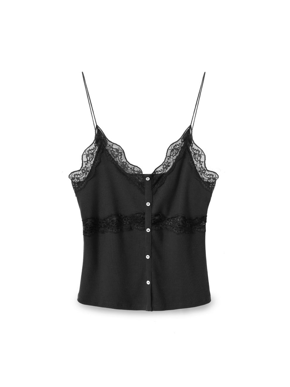 Rib Lace Tank Top