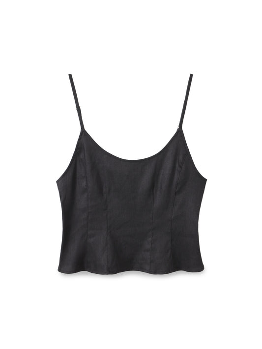Loose linen tank top