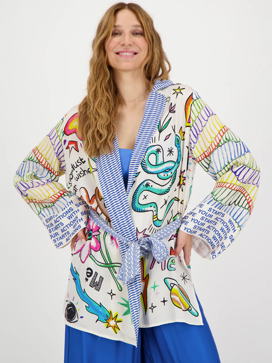 Lucia Kimono Belted Jacket