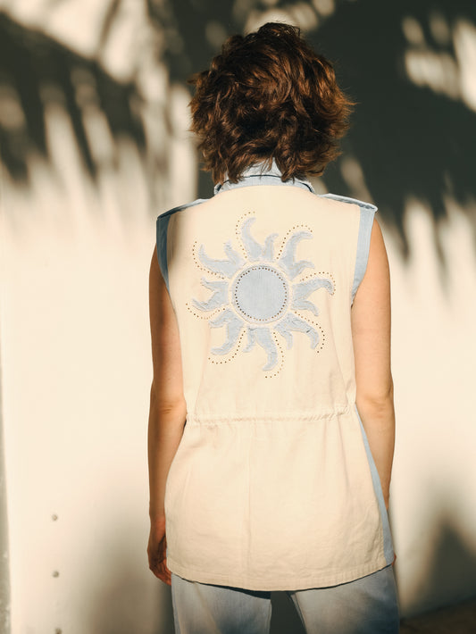 Andrea Denim Utility Vest