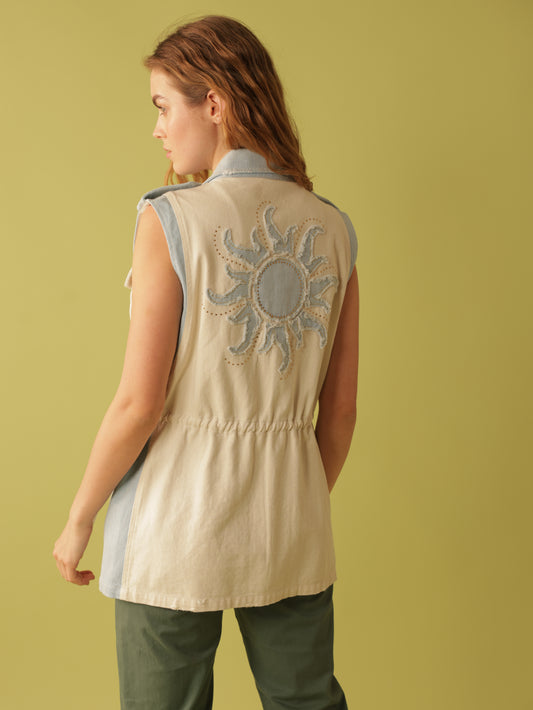 Andrea Denim Utility Vest