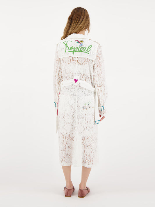 Lily Lace Trench Coat
