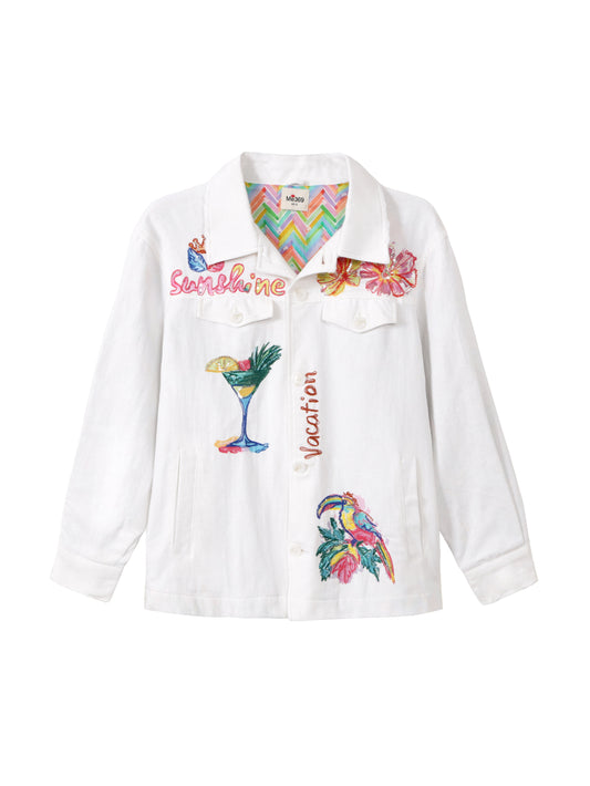 Briann Embroidered Denim Jacket