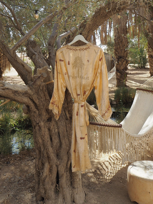 Embroidered Velvet Kimono