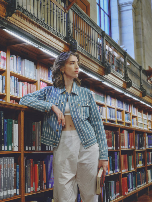 Denim Striped Jacket