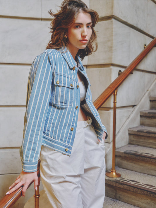 Denim Striped Jacket