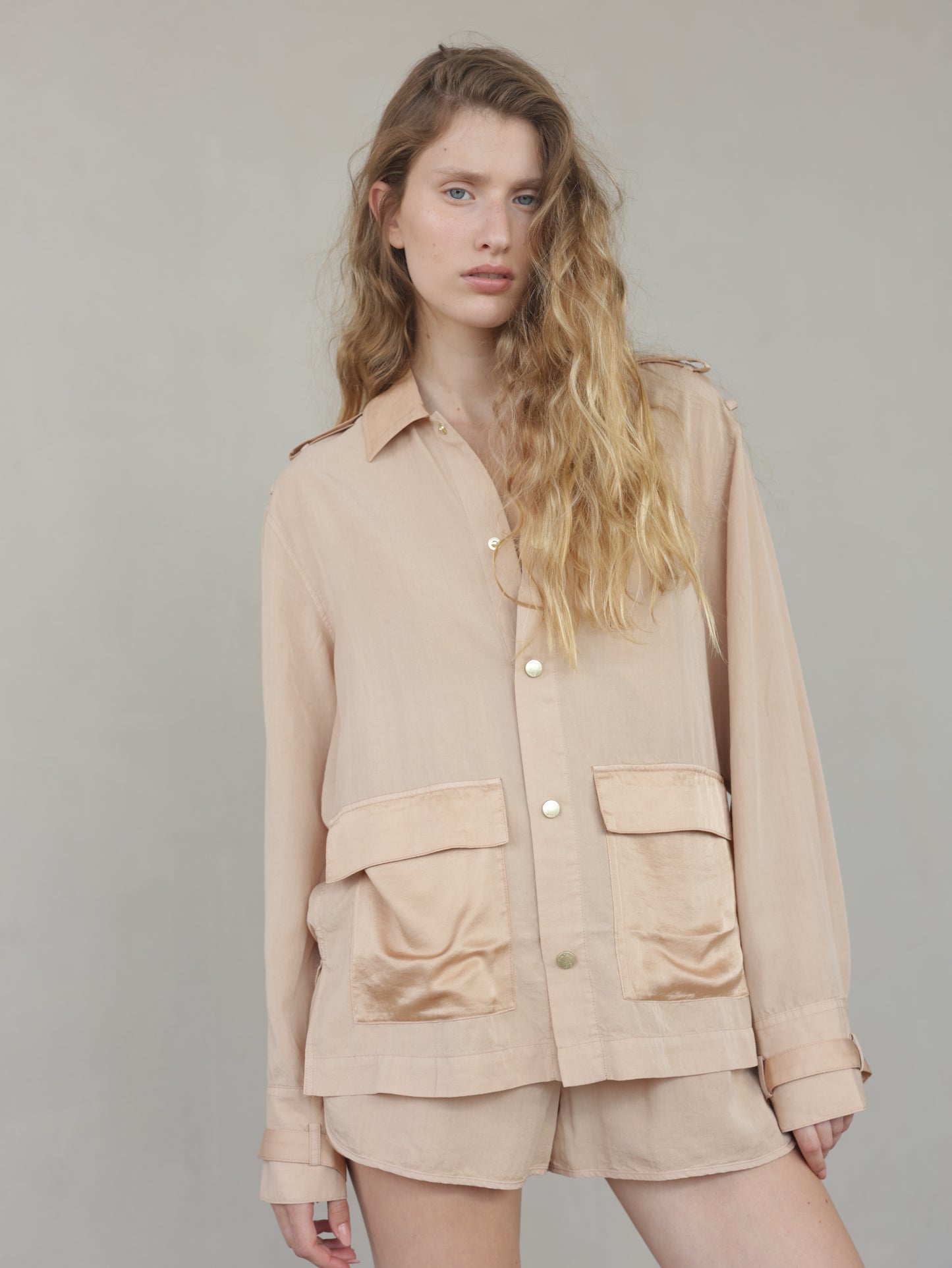 Mixed Satin Jacket