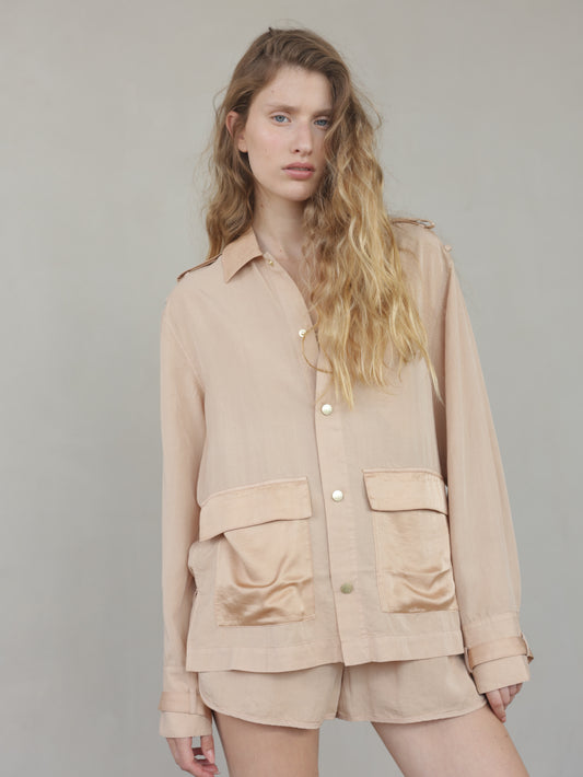 Mixed Satin Jacket