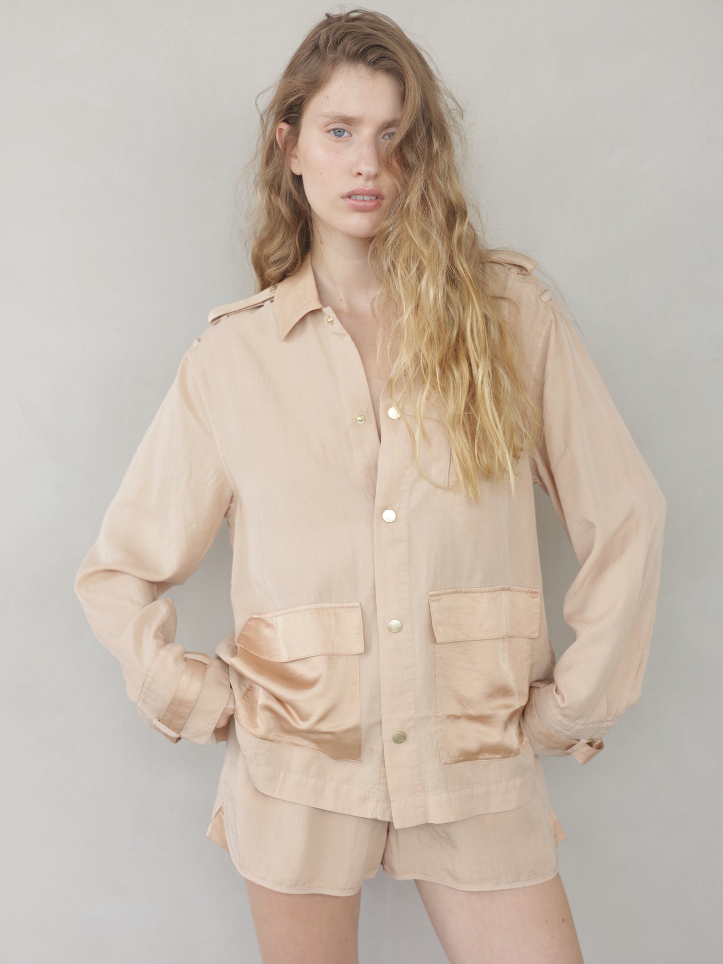 Mixed Satin Jacket