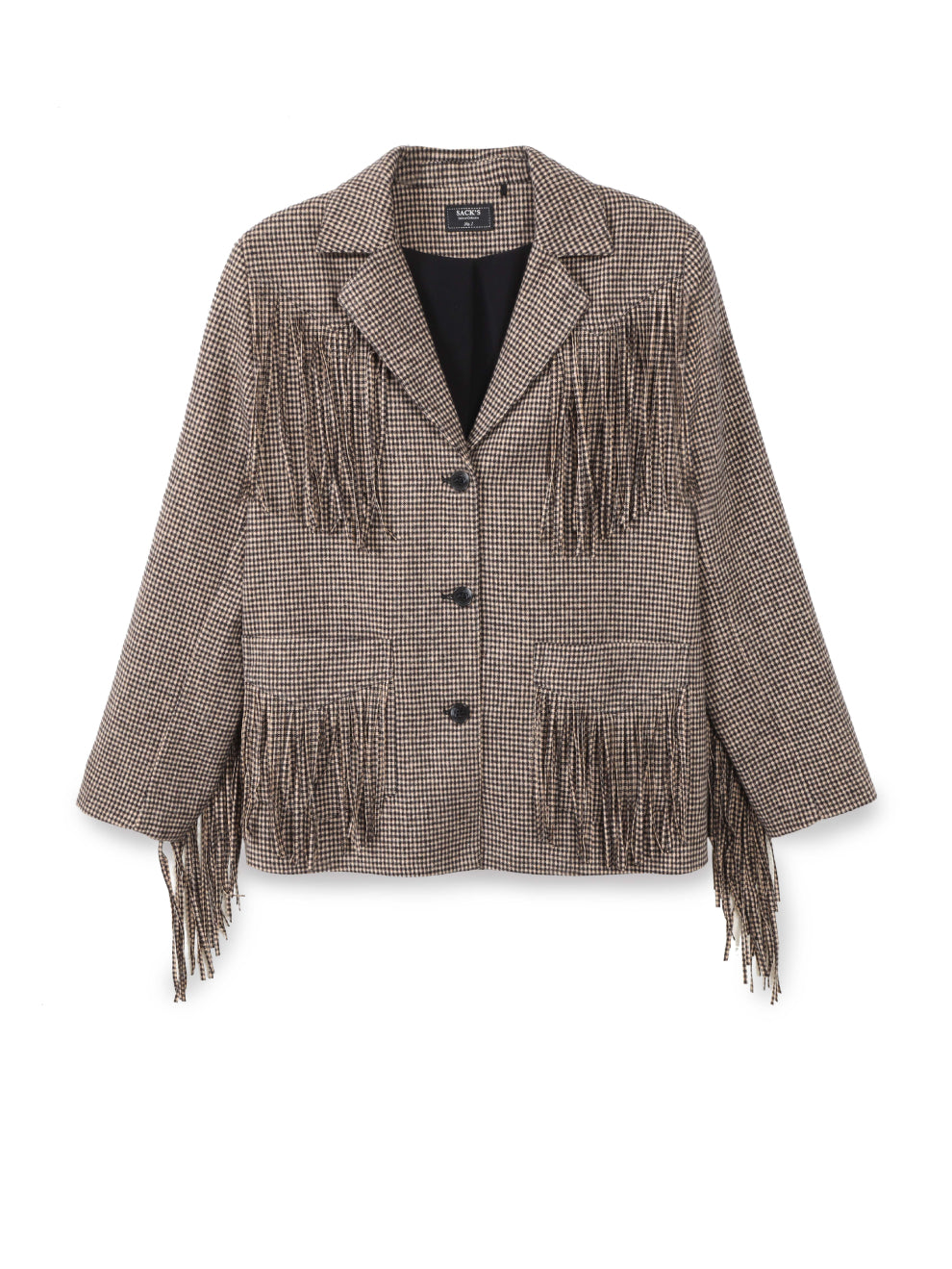 Checkered Jacket with fringes