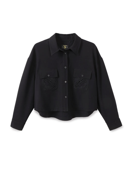 Embroidered Crop Jacket