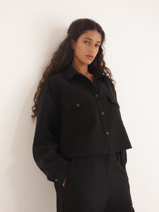 Embroidered Crop Jacket