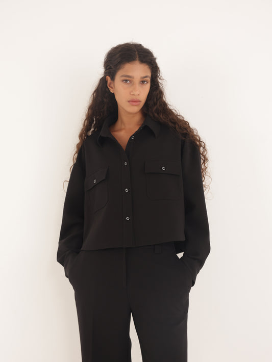 Embroidered Crop Jacket