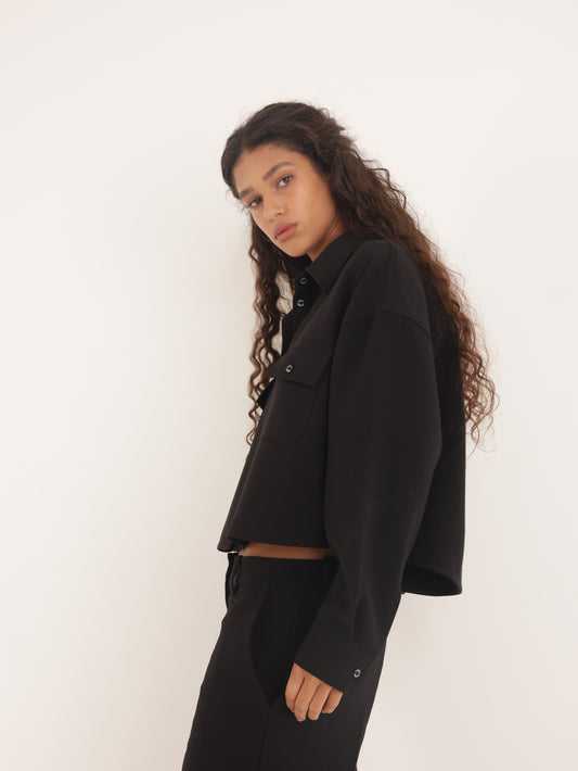 Embroidered Crop Jacket