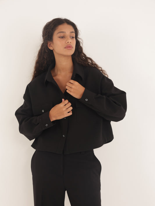 Embroidered Crop Jacket