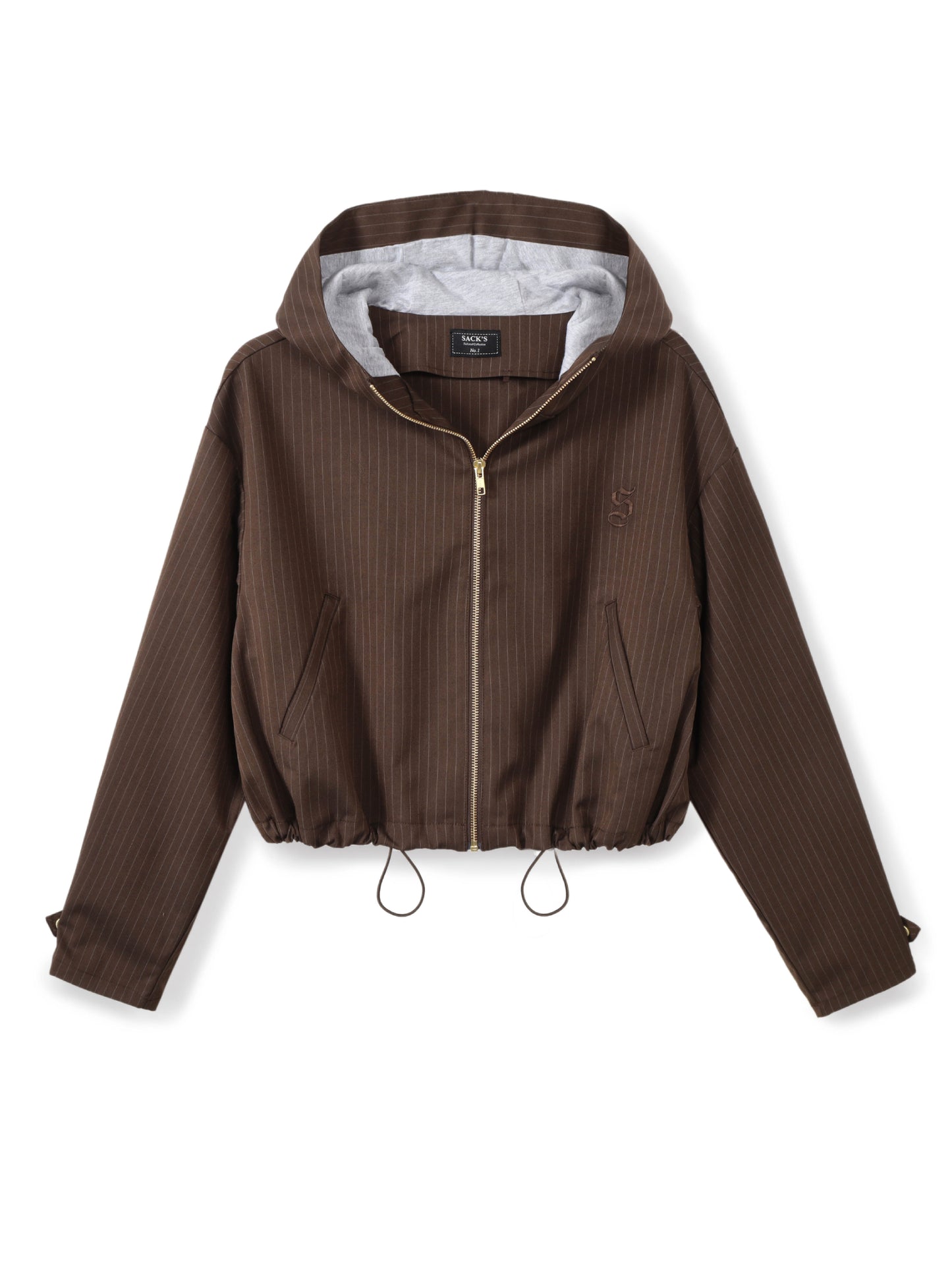 Pinstripe hoodie jacket
