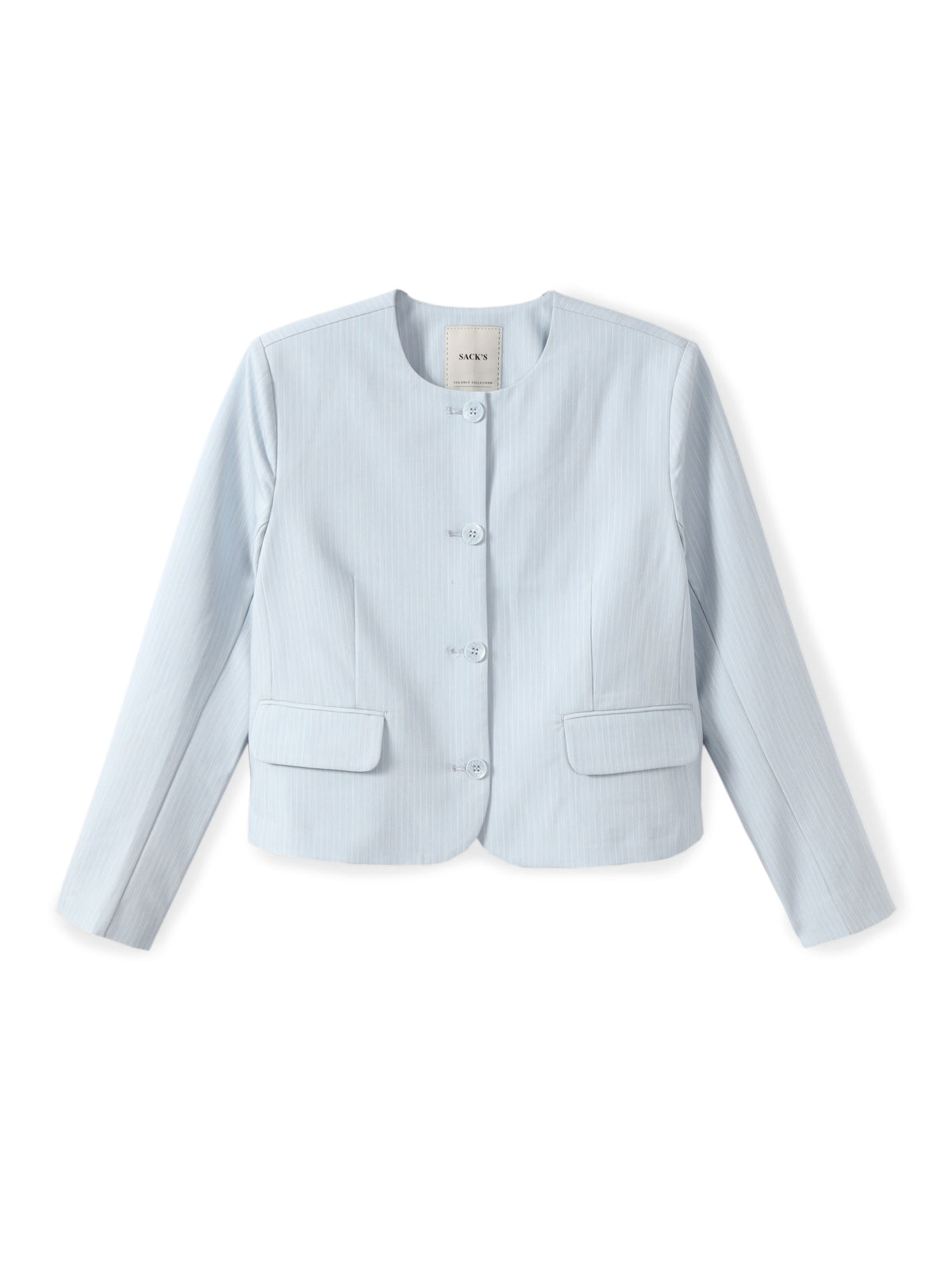 Tailored collarless jacket