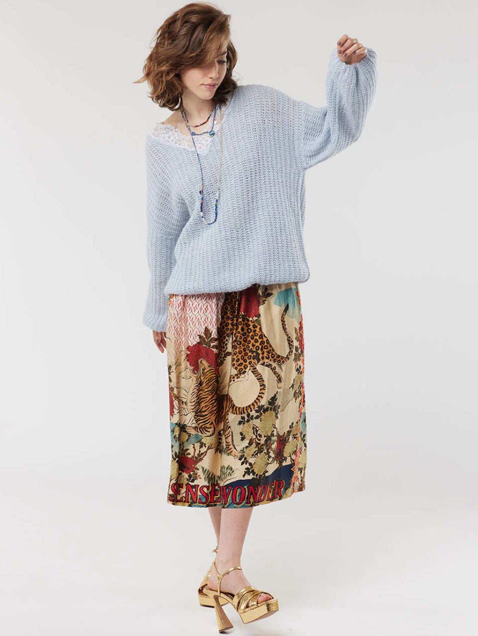 Vanessa Printed Midi Skirt