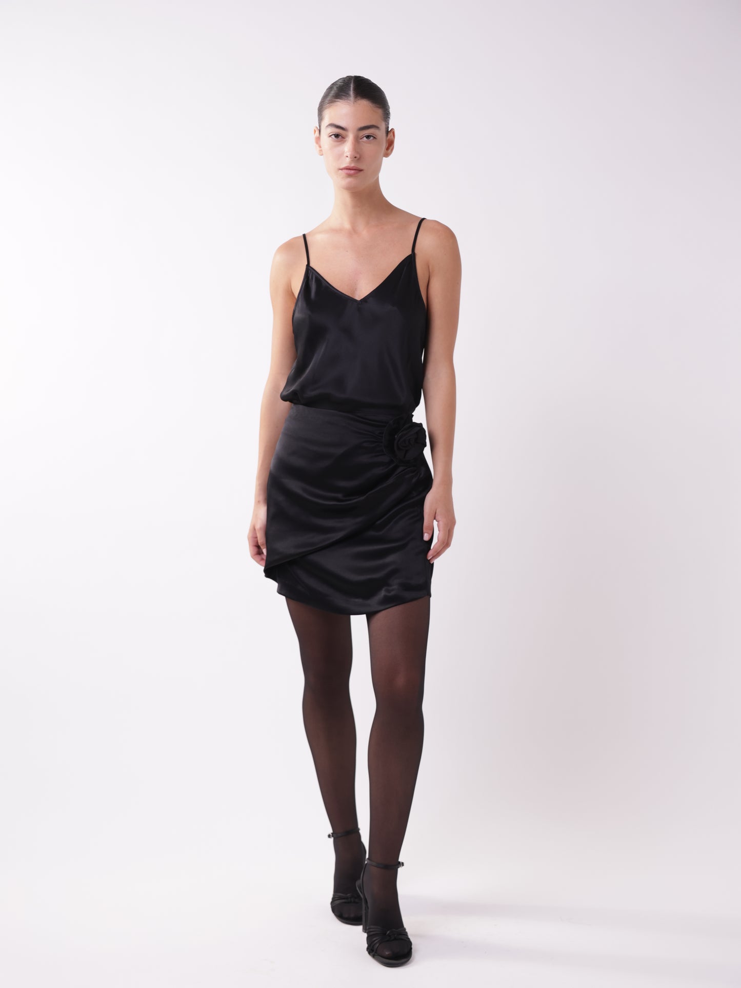 Satin Mini Skirt
