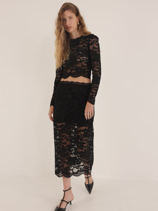 Lace Midi Skirt
