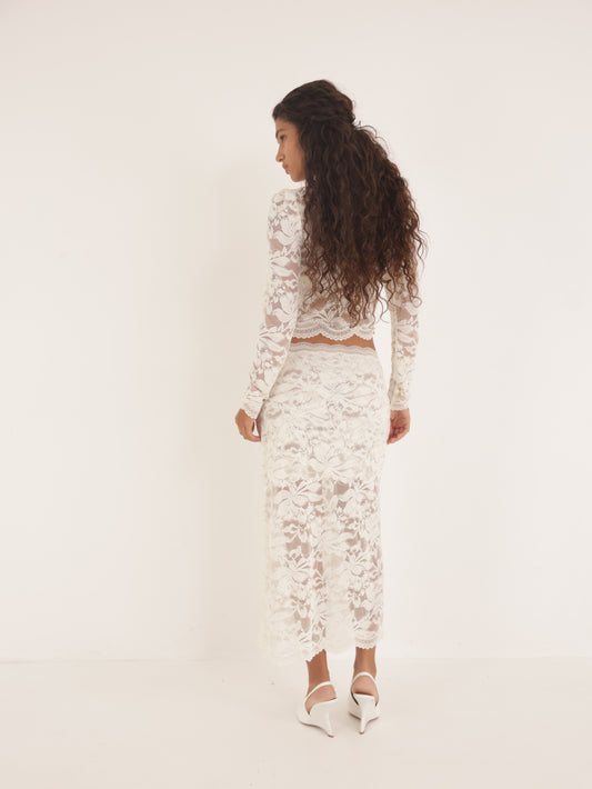 Lace Midi Skirt
