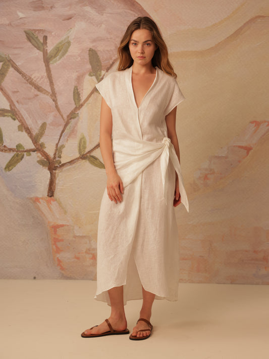 Sleeveless Short Wrap Dress