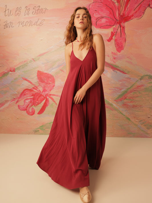 Spaghetti Strap A-line Dress