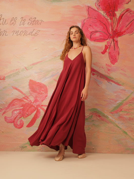 Spaghetti Strap A-line Dress