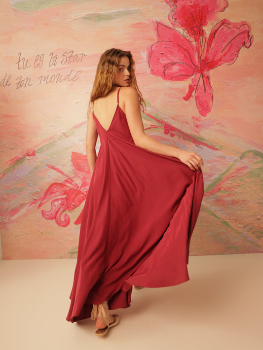 Spaghetti Strap A-line Dress