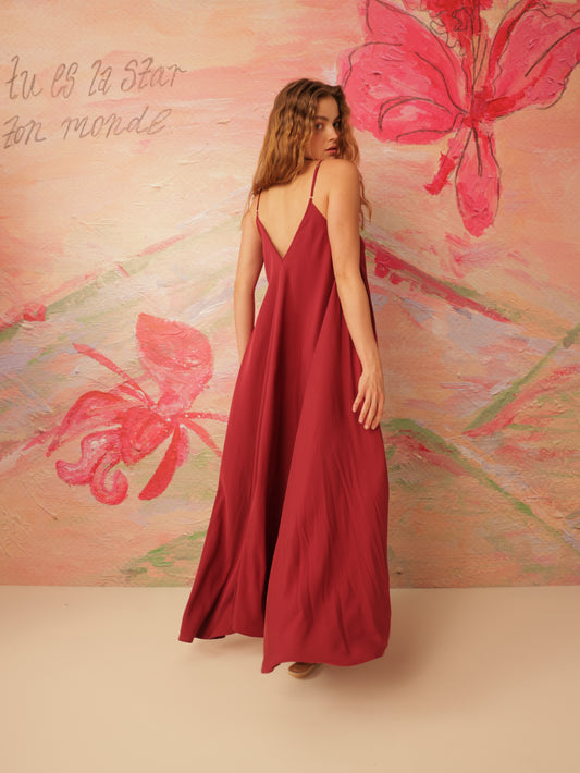 Spaghetti Strap A-line Dress