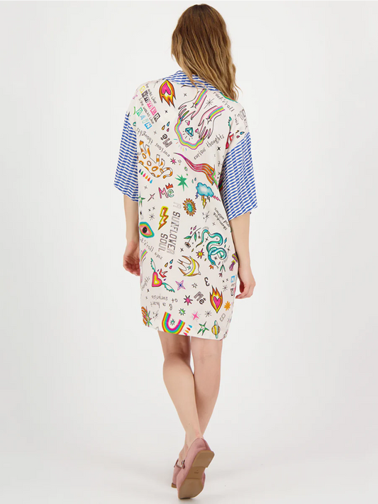 Nancy Placket Mini Dress