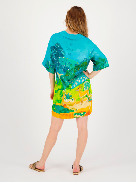 Nancy Placket Mini Dress