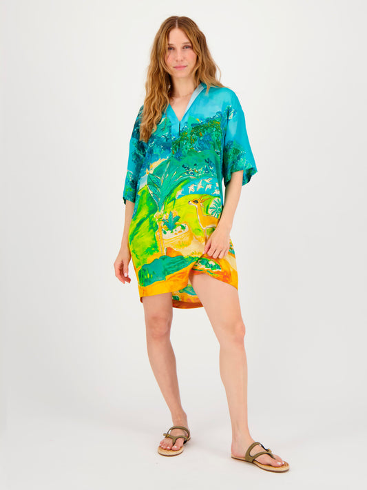 Nancy Placket Mini Dress