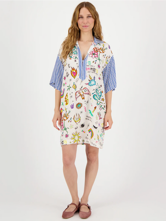 Nancy Placket Mini Dress