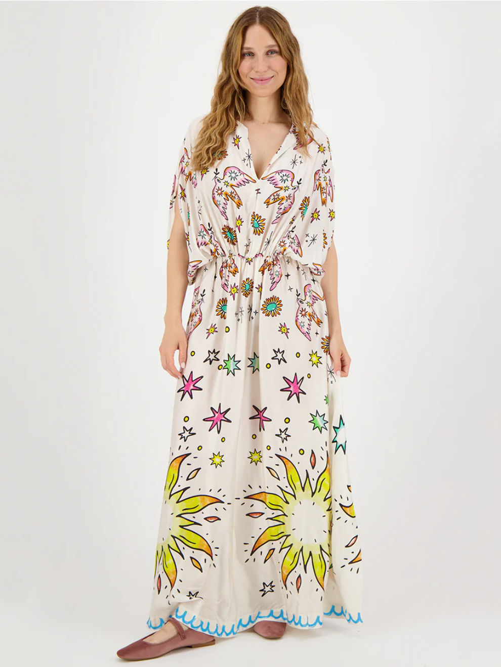 Rose Kaftan Dress