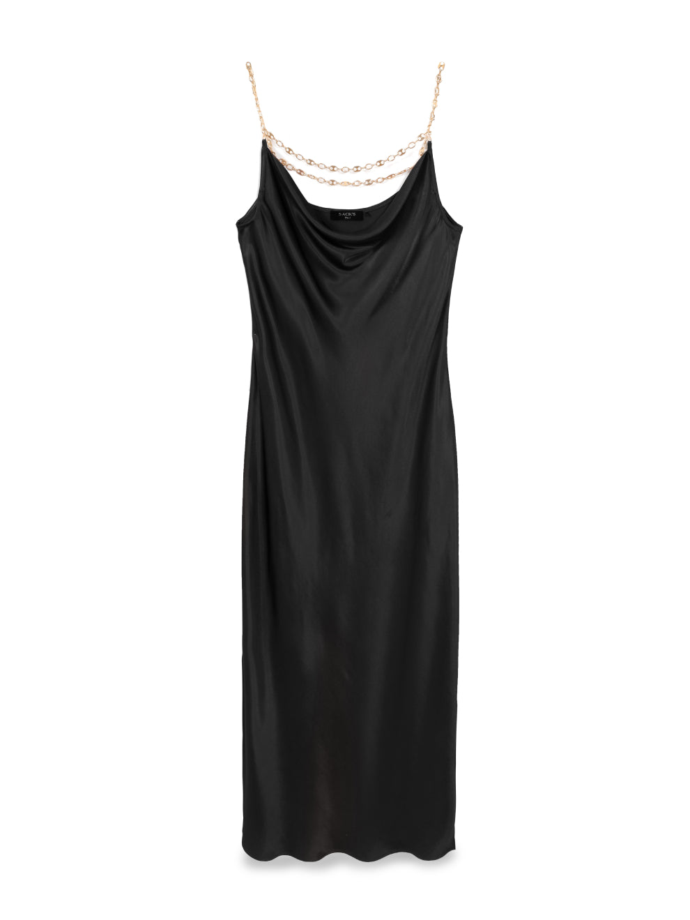 Viscose dress with gold chain