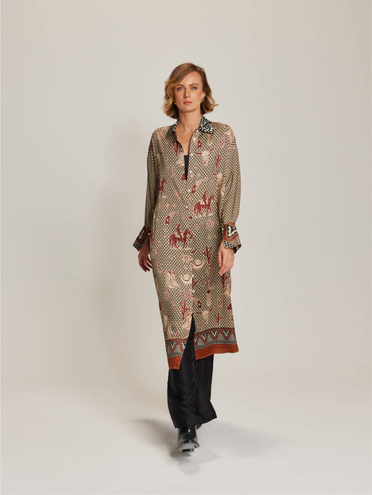 Athena Collar Button Up Dress