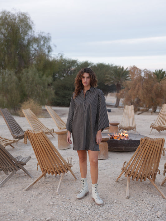 Striped Collar Dress