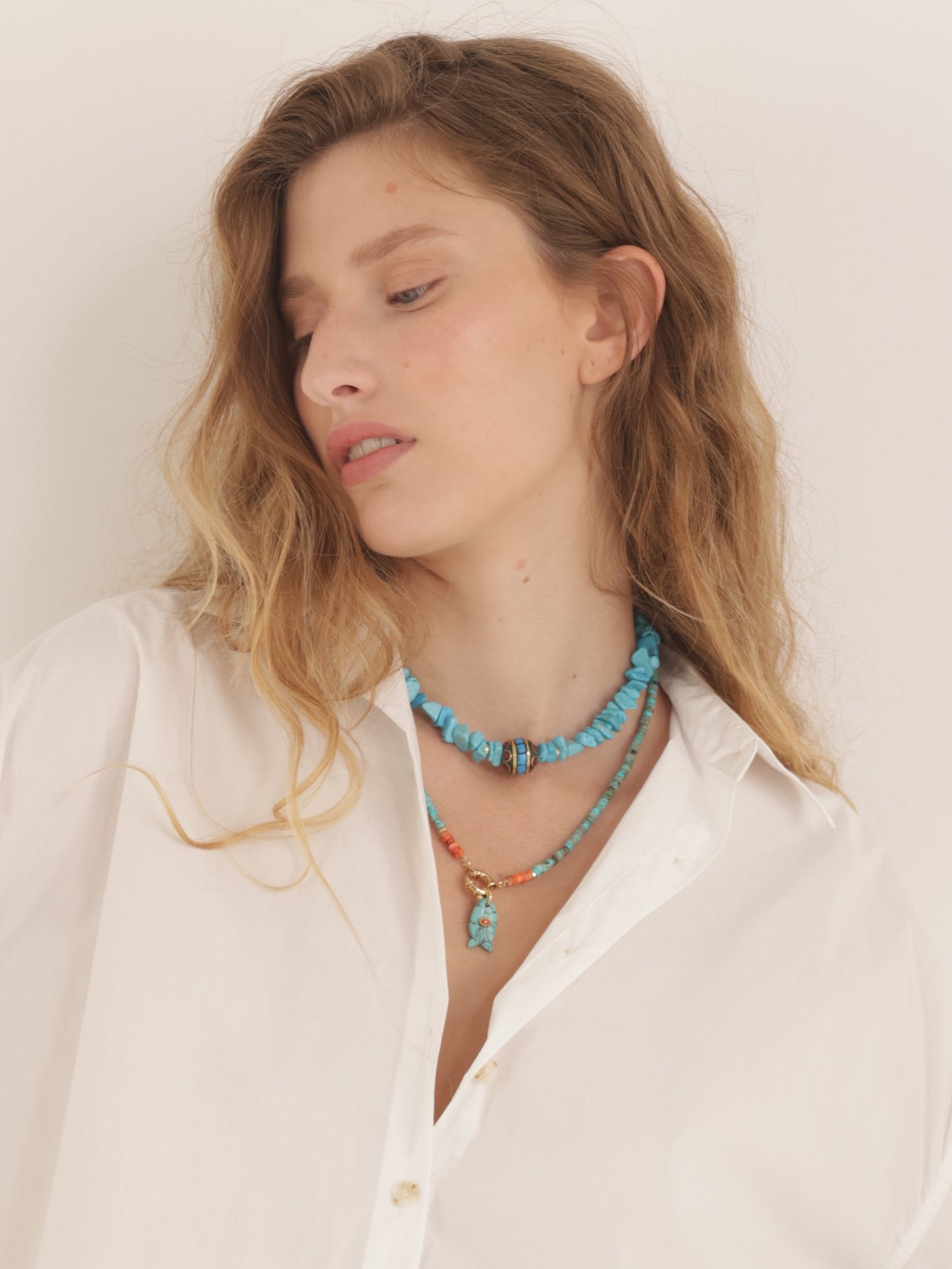 Stone Fish Necklace