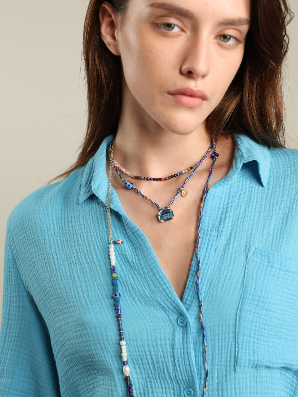 Focus Necklace - Blue