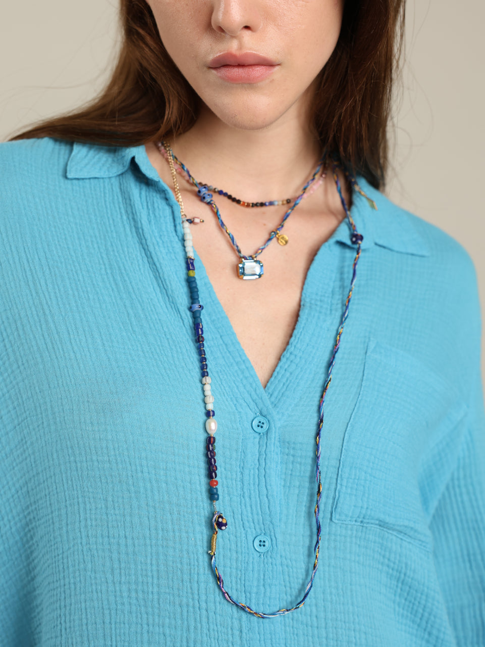Focus Necklace - Blue