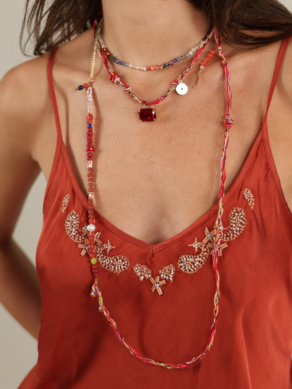 Focus Necklace - Red