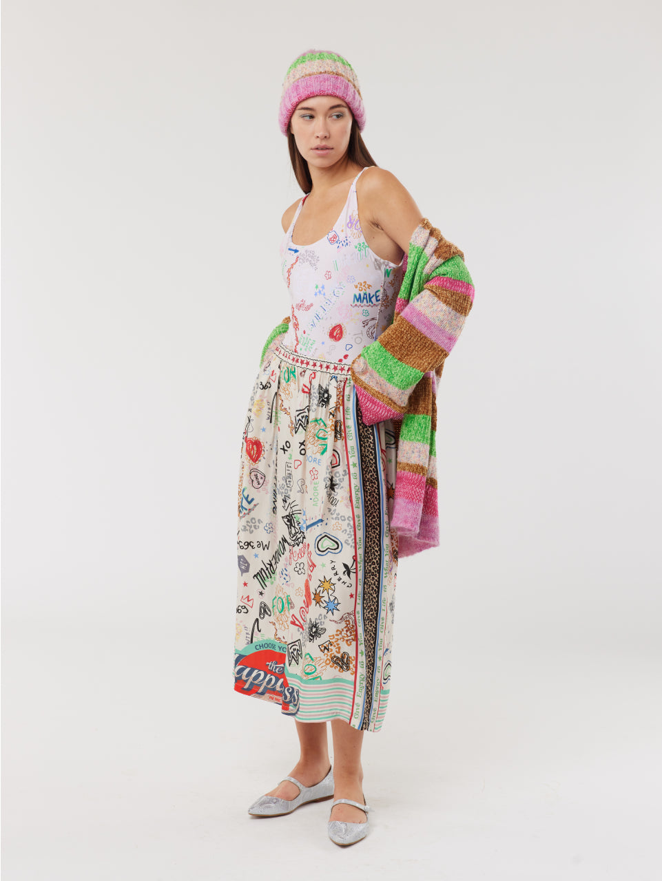 Vanessa Printed Midi Skirt