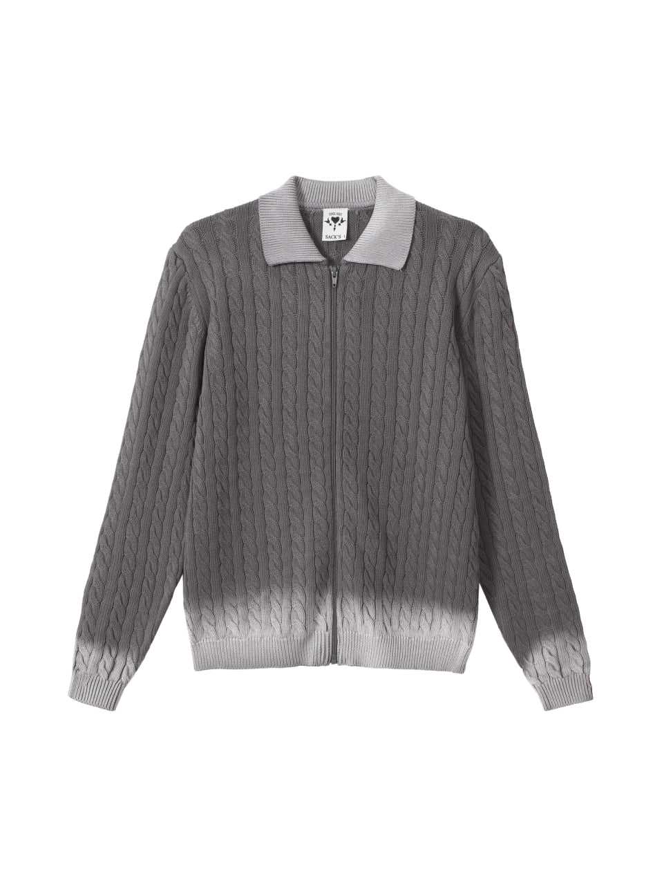 Knitted cardigan with braids