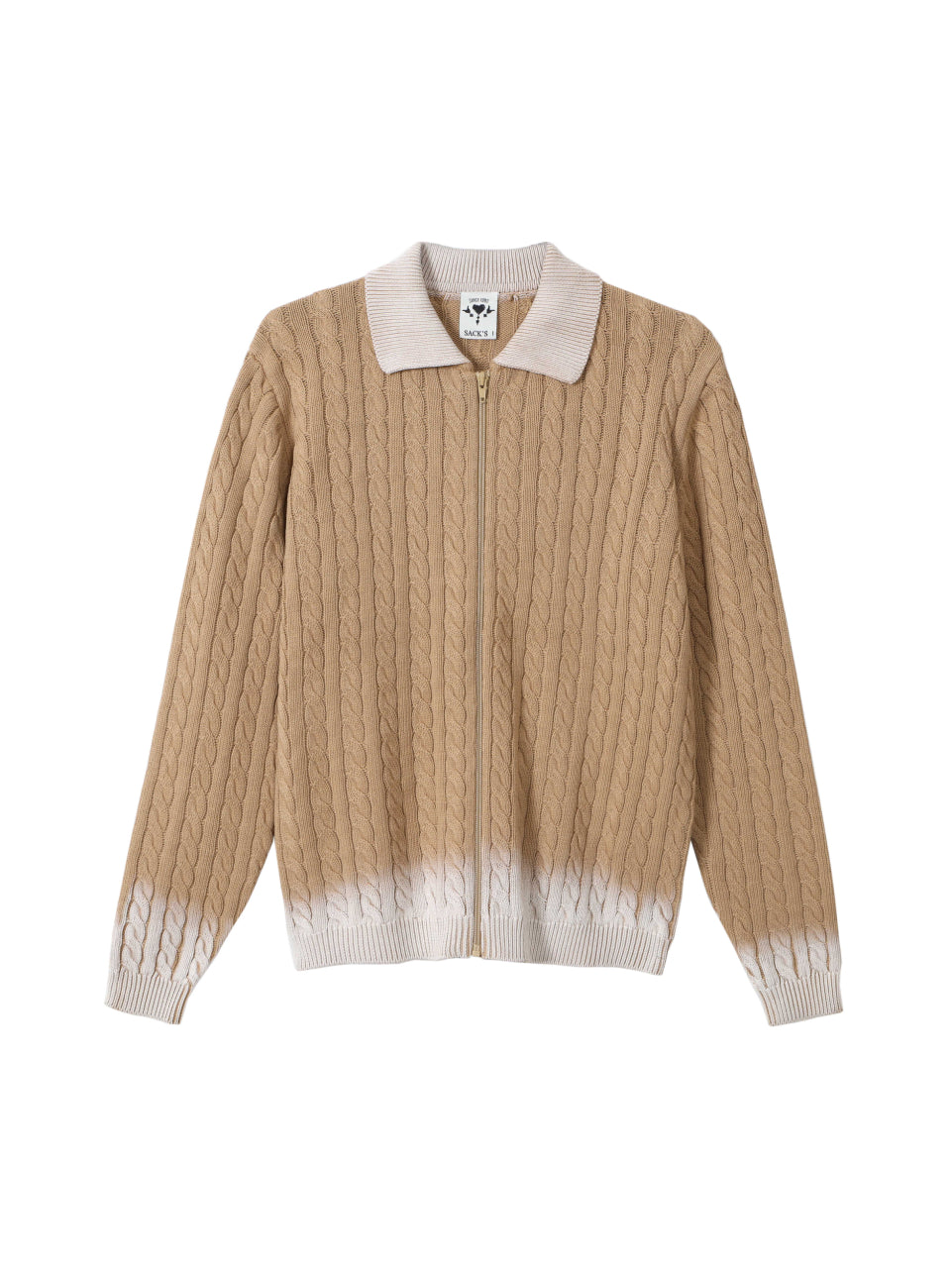 Knitted cardigan with braids