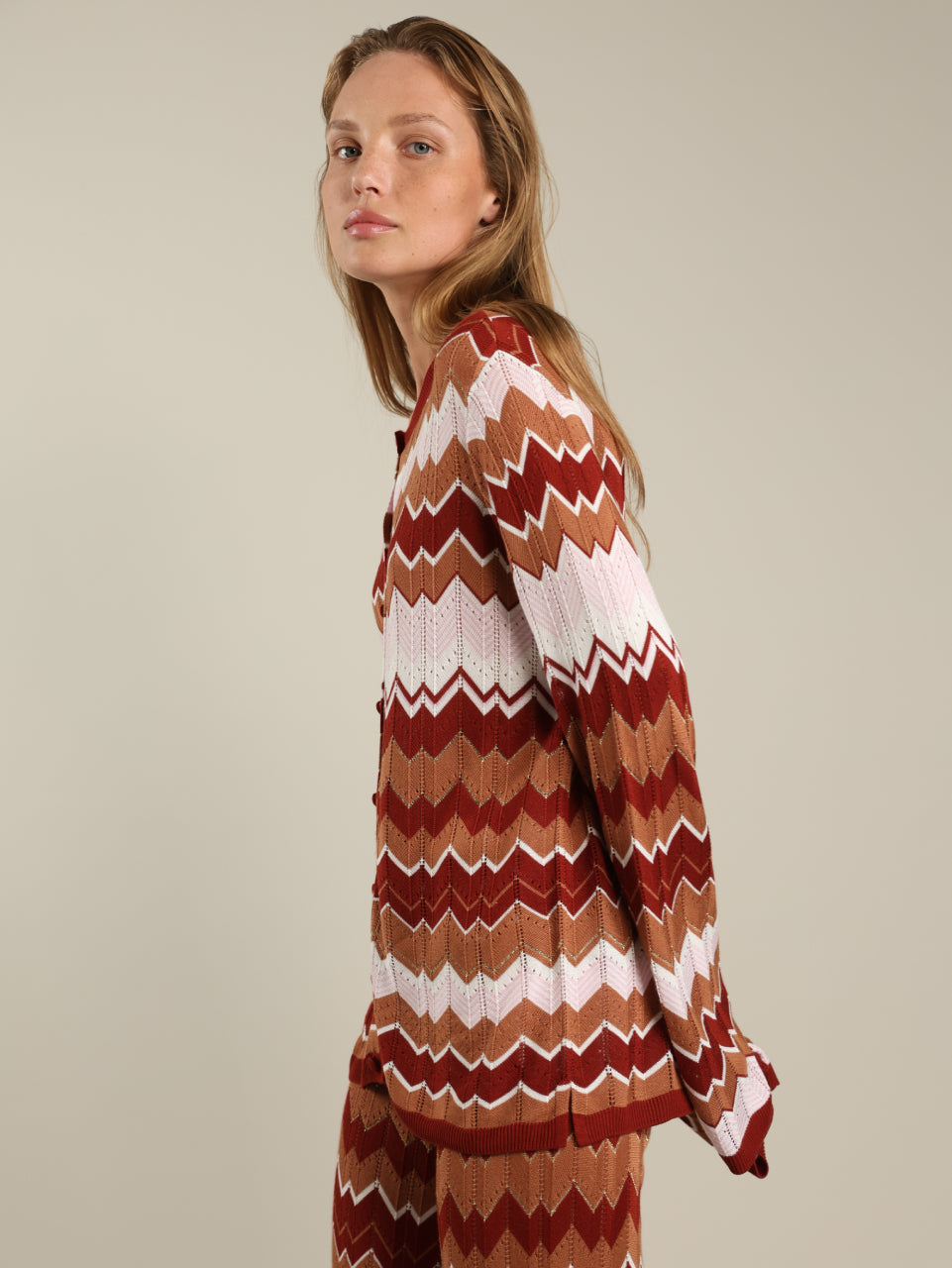 Zig Zag Button Shirt