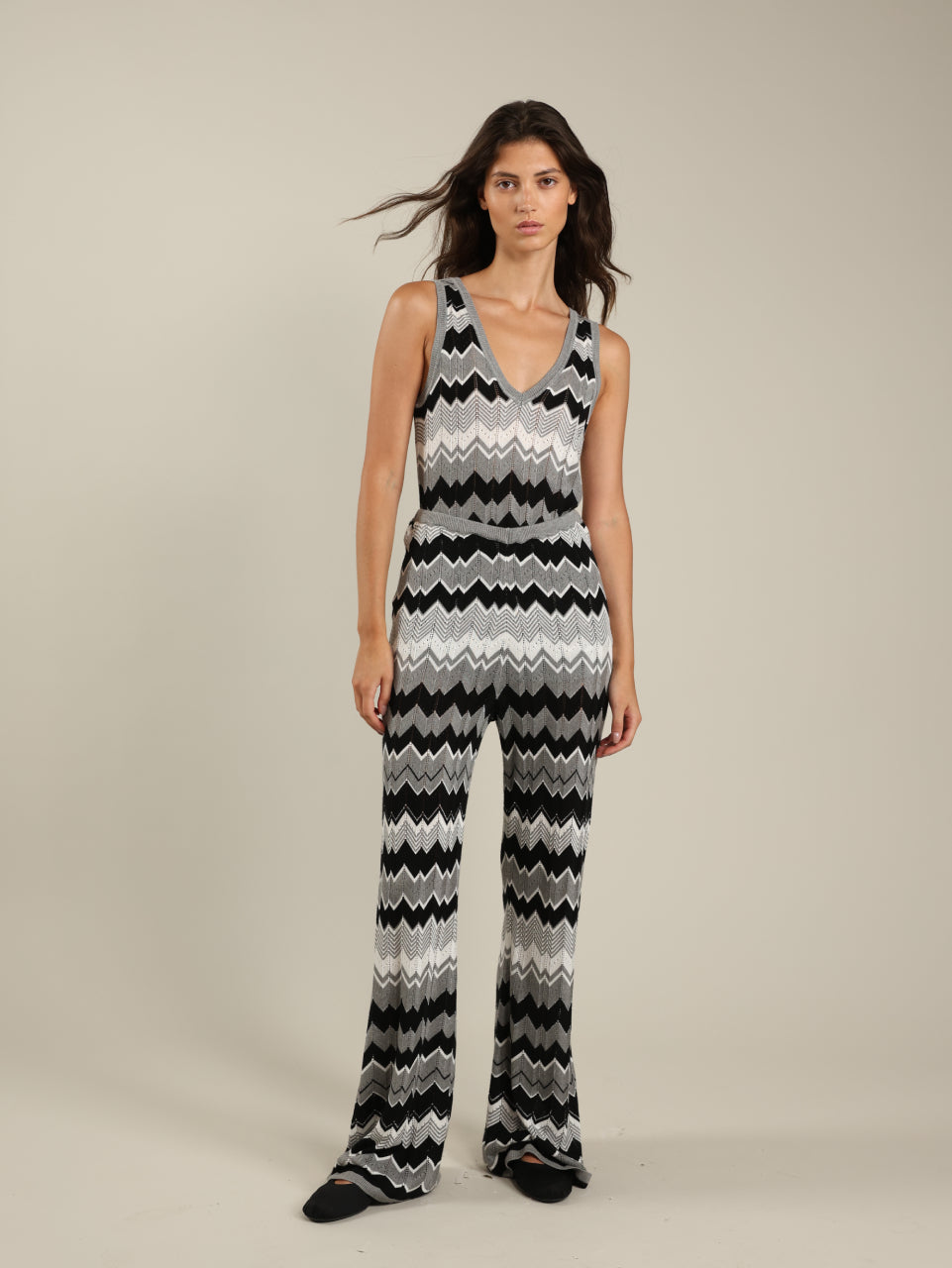 Zig Zag Wide Leg Pant