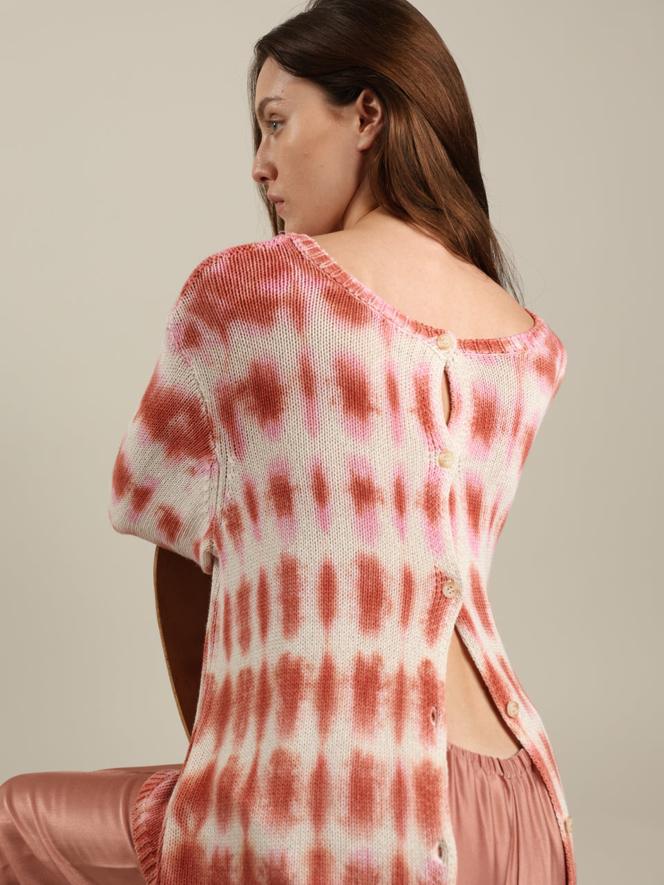 Tie Dye Round Neck Top