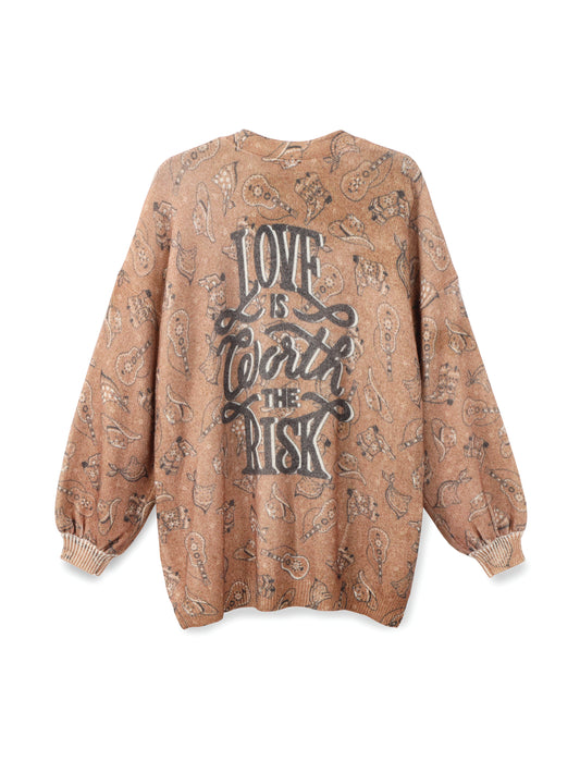 ליב קרדיגן מודפס