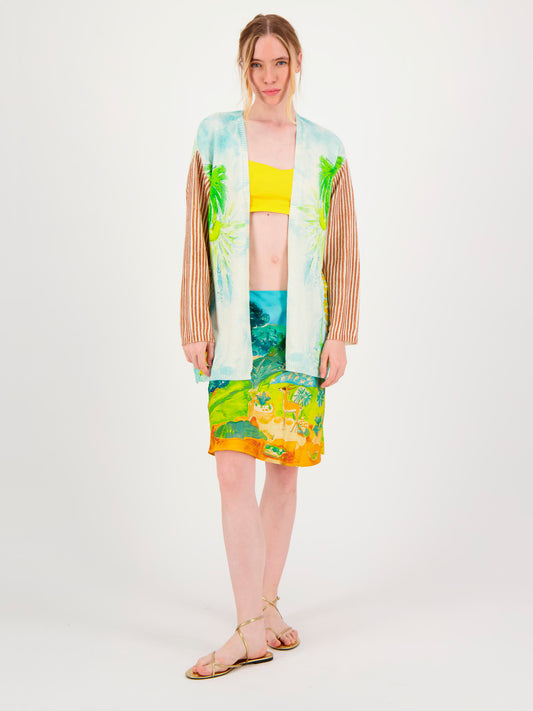 Mykonos Printed Cardigan